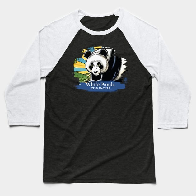 White Panda - WILD NATURE - WHITE PANDA -5 Baseball T-Shirt by ArtProjectShop